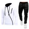 Men's Lined Zip Up Hoodie Tracksuit Set, Long Sleeve Sweatshirt and Pants for Outdoor Sports and Training