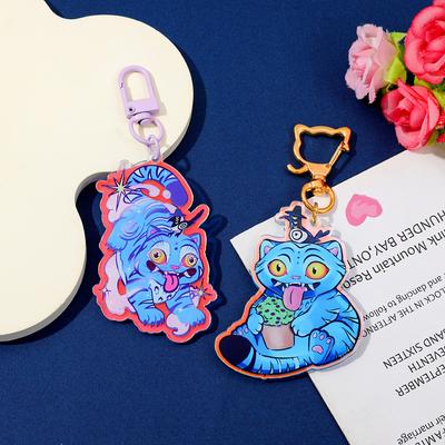Kpop Witch Hunters Color-Changing Hunter Tiger Acrylic Keychain Pendant Cartoon Animation Peripheral Bag Pendant