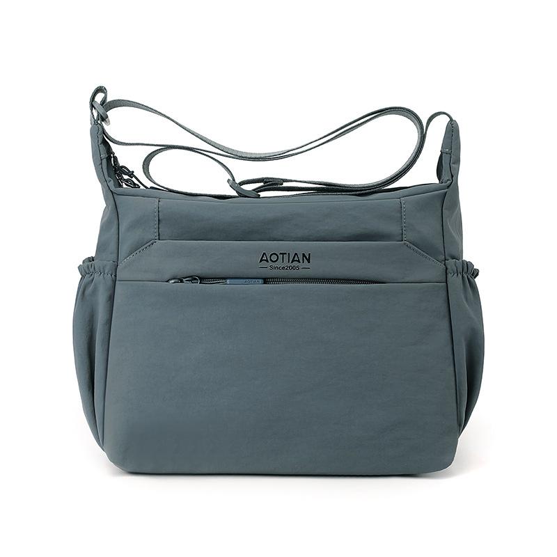 Casual Nylon Crossbody Shoulder Bag with Side Pockets Lightweight Travel Purse for Women Daily
