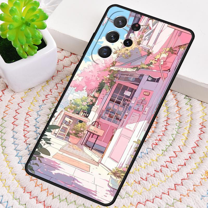 Cherry Blossom Bumper Phone Case for Samsung Galaxy note 10 pro S26 Ultra S23 S24 FE S25 S21 S22 PLUS shockproof Cove