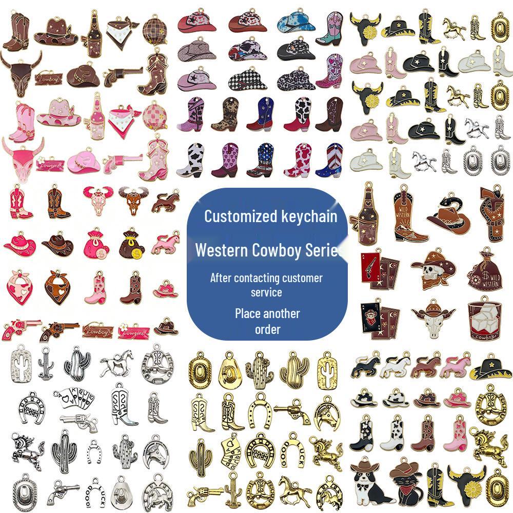 Retro Alloy Denim Boots Keychains & Charms: Unique Women's Accessories