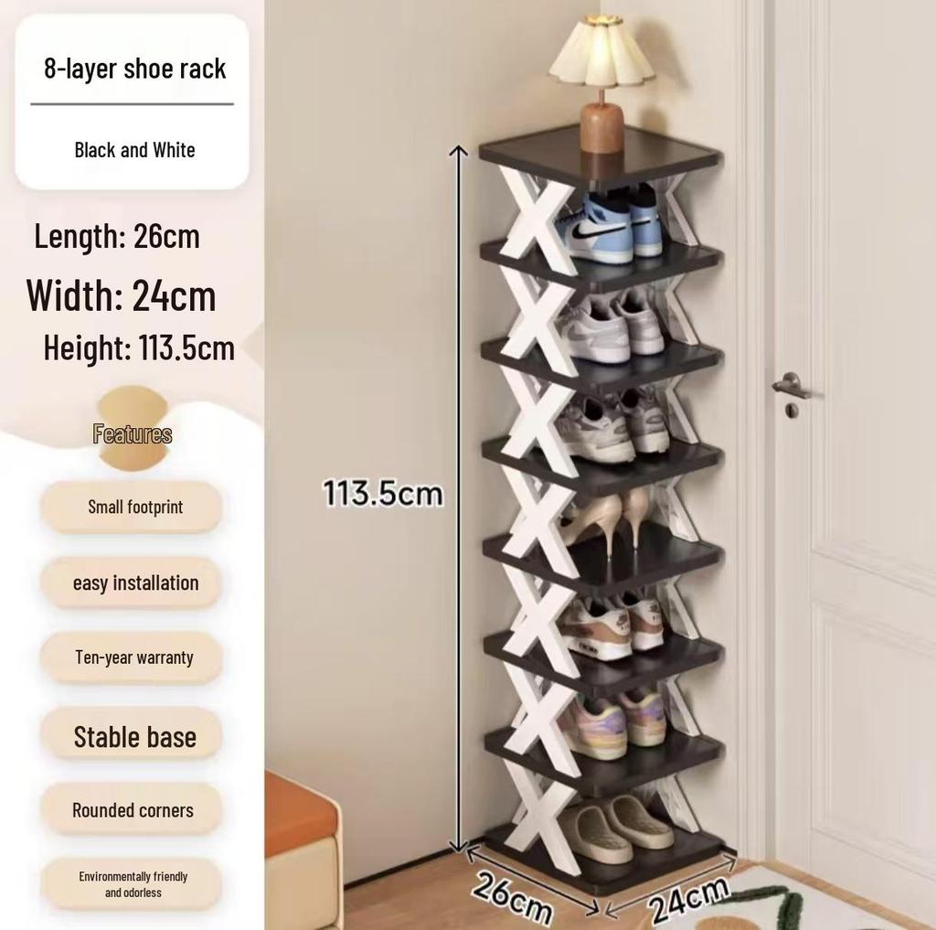 Space-Saving Dustproof Folding Shoe Rack for Narrow Entryways, Offices, or Dorms