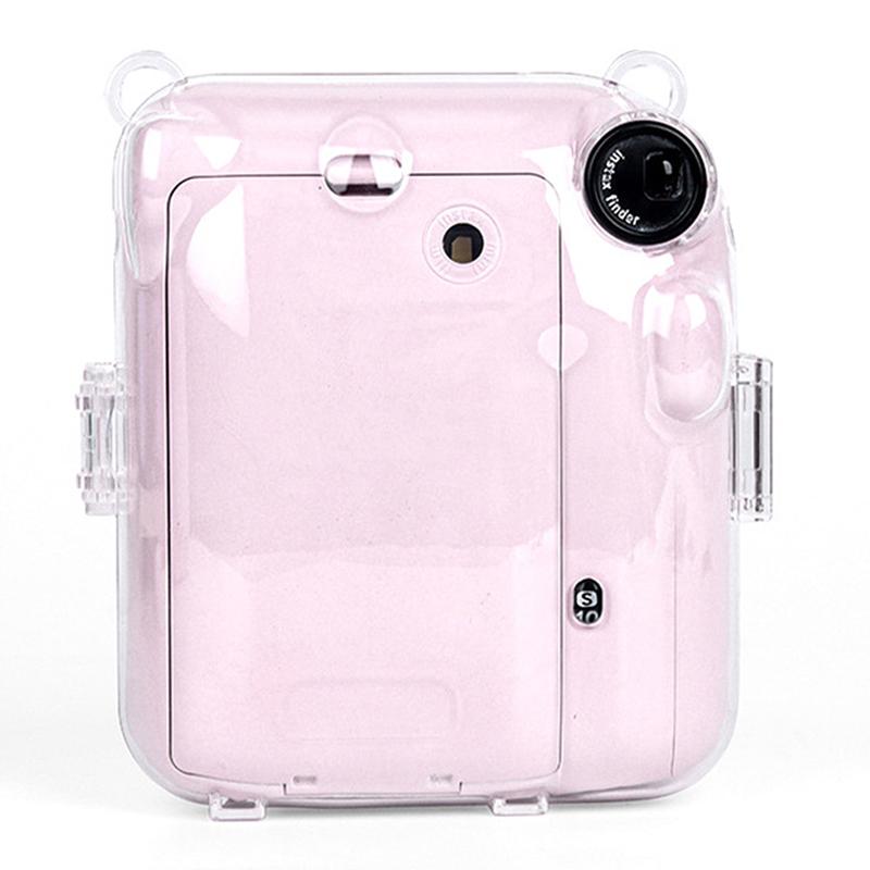 Shiny  Camera Case For Fujifilm Instax Mini 12 Clear Cover Bag With Strap