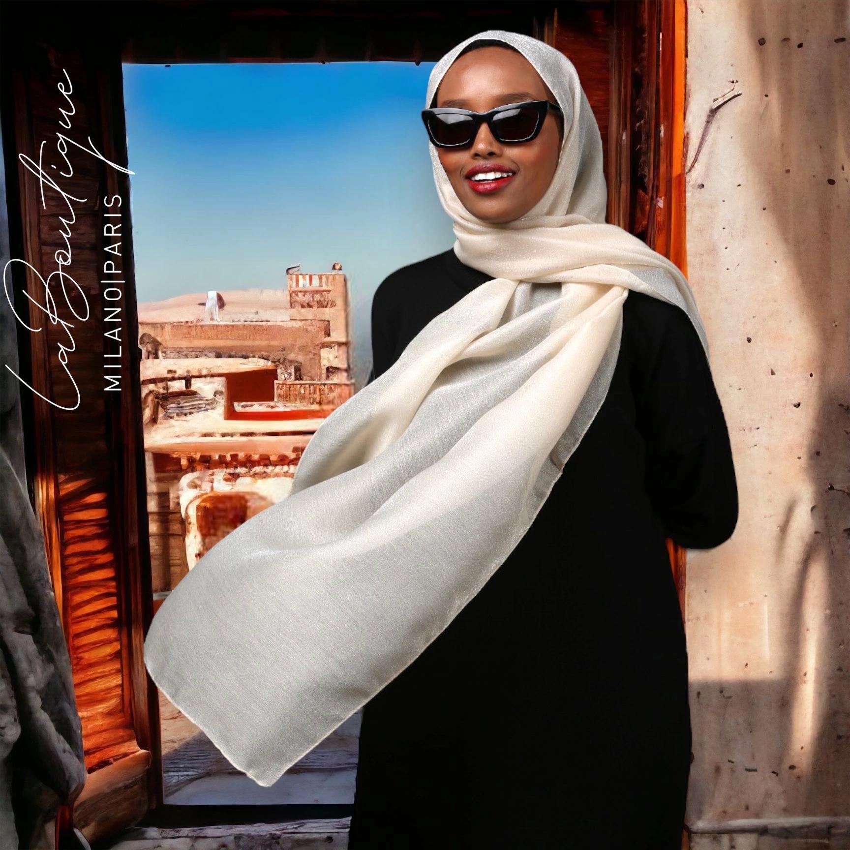 

Simli Şal - Açık Vizon - 70x190