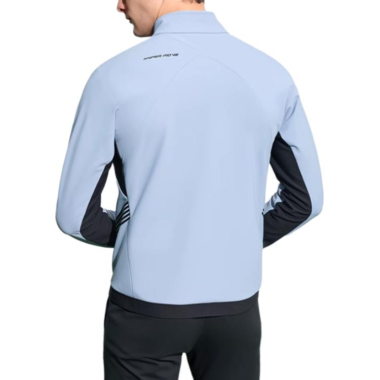 FILA Golf Series Fashion Stand Collar Soft Jacket Men Jackets Two-Meetings-Blue A11M315514F