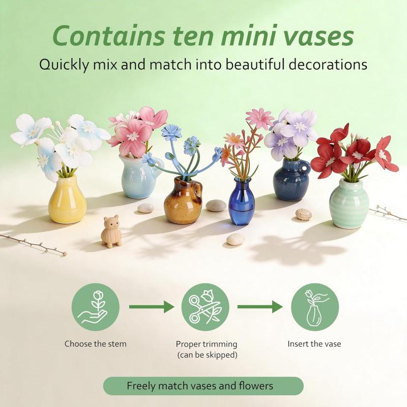 Mini Vase Fridge Magnets Ceramic Glass Material Upgraded Bumper Magnet Home Decor Kitchen Office Creative Gift Assorted Colors