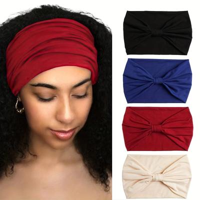 1PC Women Wide Headbands Soft Fabric Elastic Hairbands Women Girls Hair Accessories