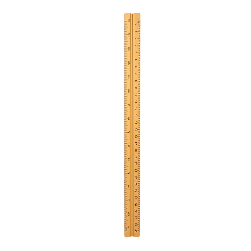 Arctural Scale Ruler 30cm Range Aluminum Accurate Concave Design Multifunctional   Drafting Ruler for Engineering