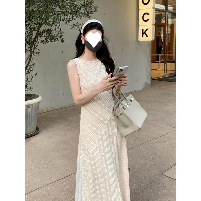 

Женское летнее платье-жилет из белого кружева в корейском шике 2025 - Новый горячий стиль Small