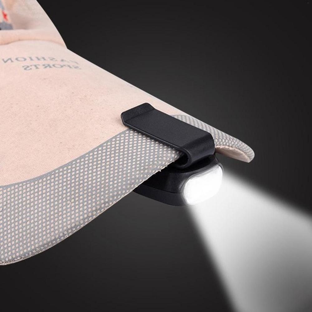 

3-светодиодный портативный зажим для шляпы, 45 лм, 90 градусов, вращающийся, современный простой фонарь для кемпинга, пешего туризма, ночной рыбалки чёрный