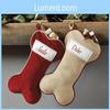 Christmas Gift Bag With Dog Bone Design For Holiday Decor And Gift Packaging