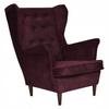 Diana Scandinavian Wing Chair, Burgundy, Quilted, Water Proof