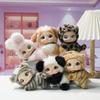 Puppy Plushie Vinyl Face Plush animal toy Prone Position Cute Design Kawaii Plushie Soft Material Cat plush toy Home Ornament