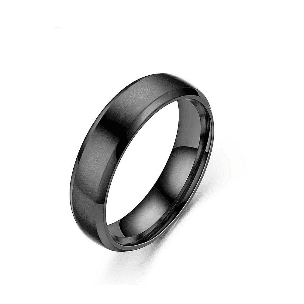 European & American Titanium Steel Frosted Men's Ring - Stainless Steel Jewelry