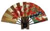 Kyoto Fan Double-sided decorative fan, cherry blossomautumn leaves design, with fan stand, in a box.