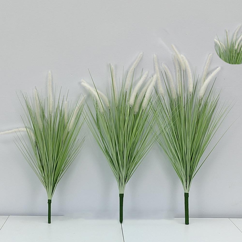 

5 Heads Silk Onion Grass Large Fake Plants Artificial Pampas Bouquet Living Room Style 2