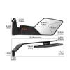 Broad View Motorcycle Side Mirror Shock Absorbing Structure Easy Installation Riders Safety Upgrade