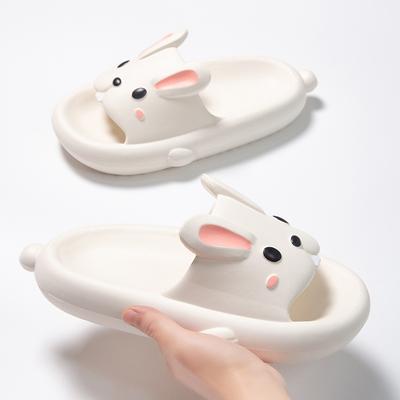 Kadın yazlık terlik sandalet plaj slaytları Flip flop kalın tabanlı banyo ayakkabı EVA karikatür tavşan ayakkabıları
