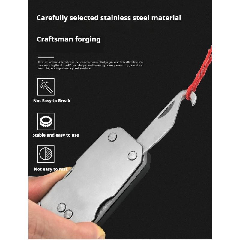 Stainless Steel Adjustable Wrench Folding Allen Wrench Multifunction Wrench with Screws