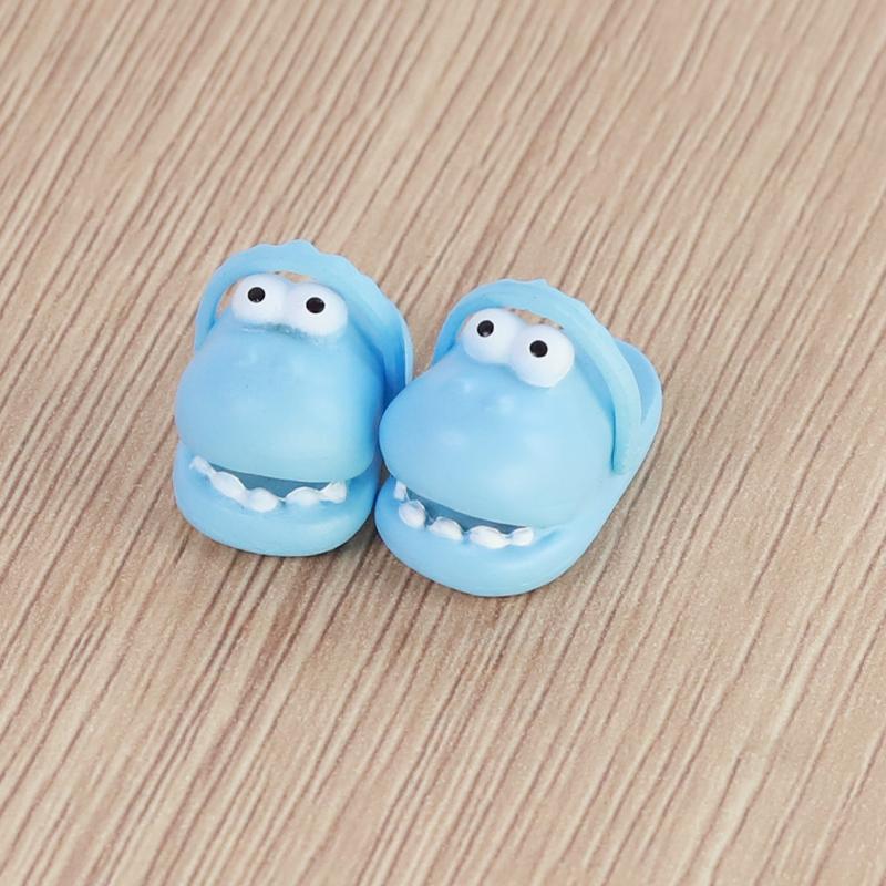 2Pcs 1:12 OB11 Smile Shoes Sippers Doll Classic Shoe Suit For Ob11 1/12 Bjd Detachable Doll Gsc DOD YMY Doll Accessories 4 color