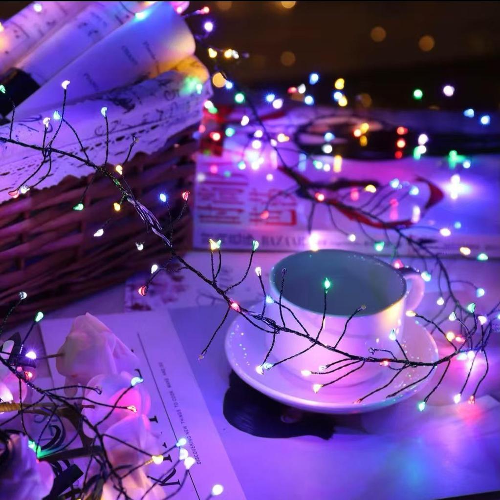 6m 200-LED Firecracker String Lights for Indoor Christmas Tree & Decor