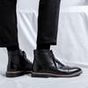 Mode Formell Chelsea Herrenstiefel Britischer Stil Oxfords Schuhe Herren Knöchelkleidstiefel Marke Leder Herrenstiefel Retro Bequeme Schuhe