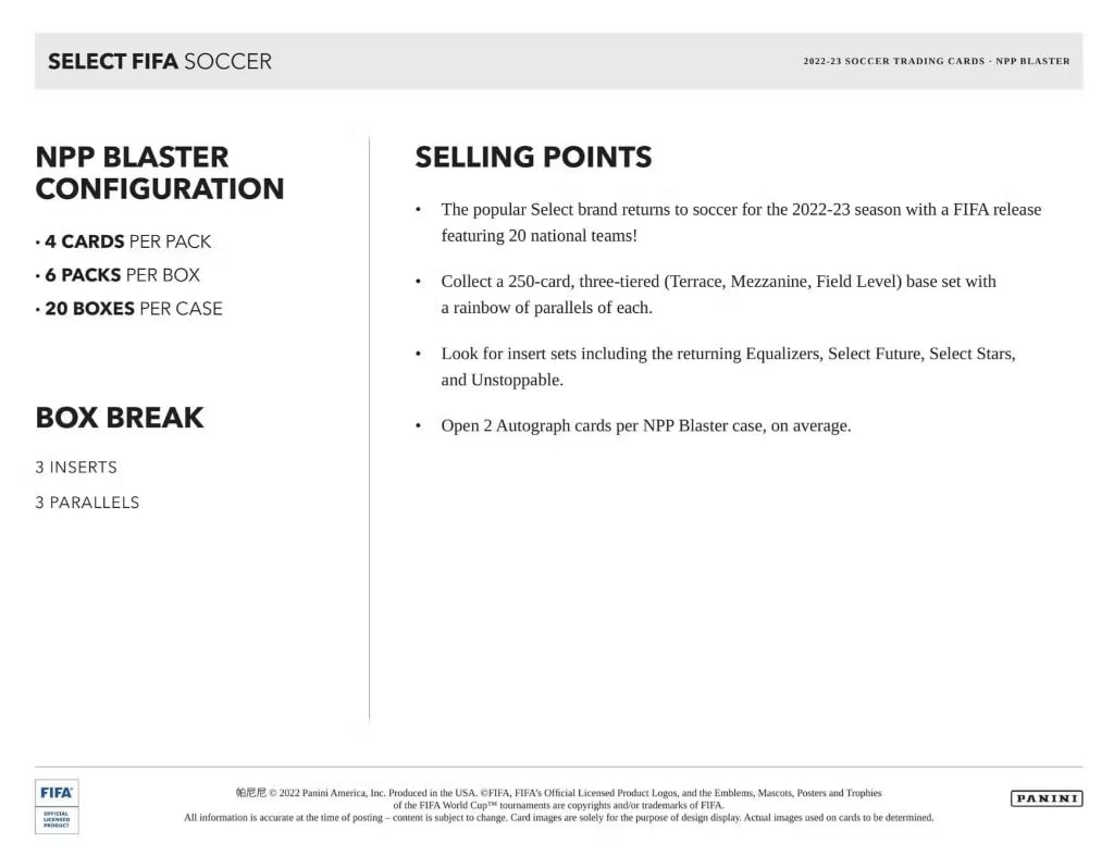 202223 Panini Select La Liga Soccer 6 Pack Blaster Box [Item]
