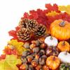 162PCS Artificial Harvest Decoration Set Realistic Maple Leaf Acorn Pumpkin Home Table Decoration