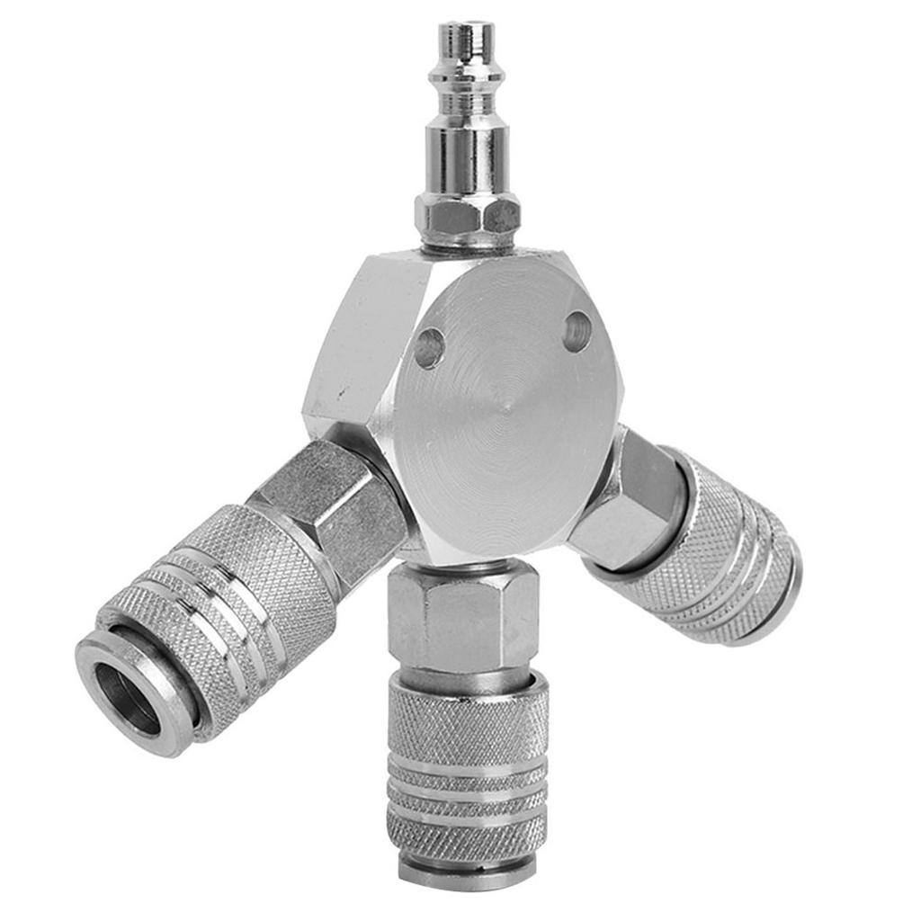 3 Ways Air Hose Manifold Quick Coupler Connector Adapter Splitter 1 4 F NPT