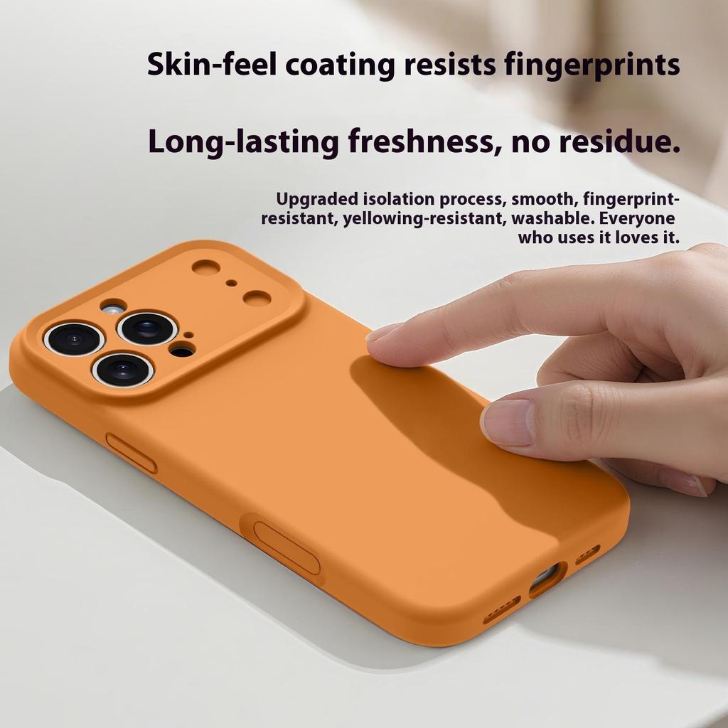 For iPhone 16 Pro Max Case Soft Touch Liquid Silicone Phone Cover with Camera Touch Control Button