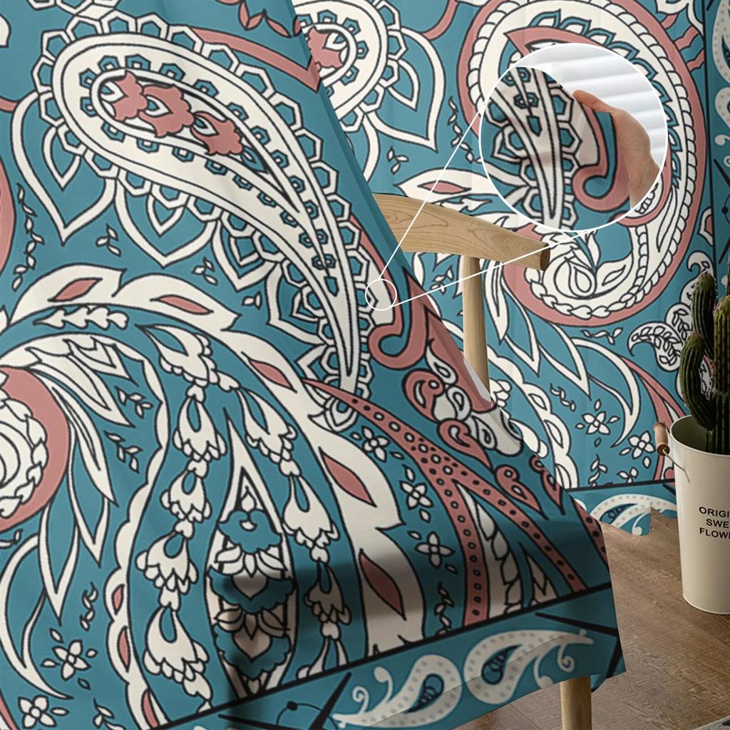 Perez Flower Tulle Curtains for Living Room Bedroom Voile Sheer Curtain Window Home Decor Drapes