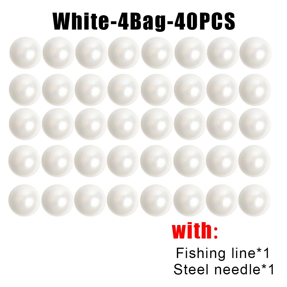 Wedding Backdrop Hanging Decor, Faux Pearl White Round Ball Ornament, DIY Beaded Garland for Ceremony Decoration