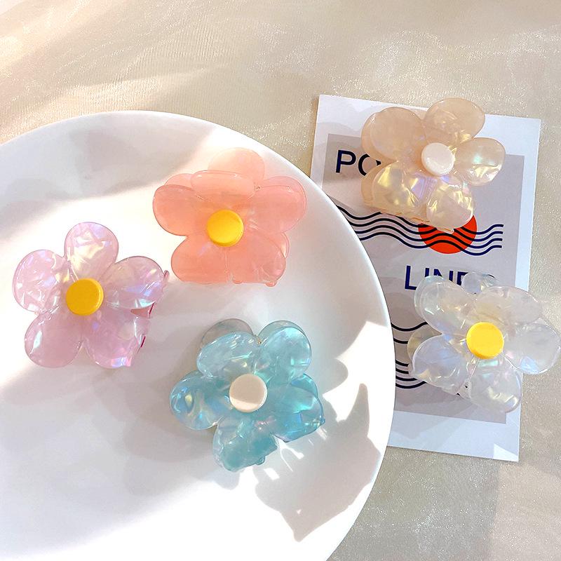 

Korean Style Flower Mini Acetate Hair Claw Clip for Girls - Sweet & Lovely Hairpin