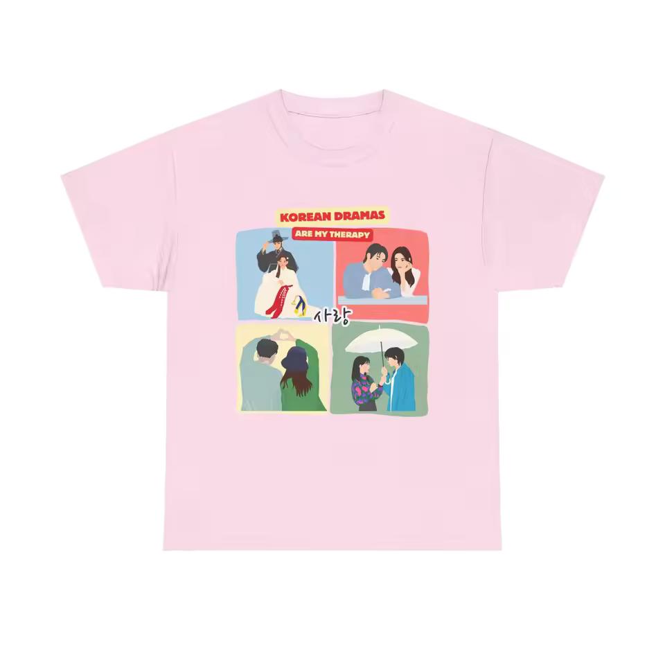Kdrama Are My Therapy Graphic Tshirt Korean Drama Fan Cute Couple Art Casual Cotton Tee