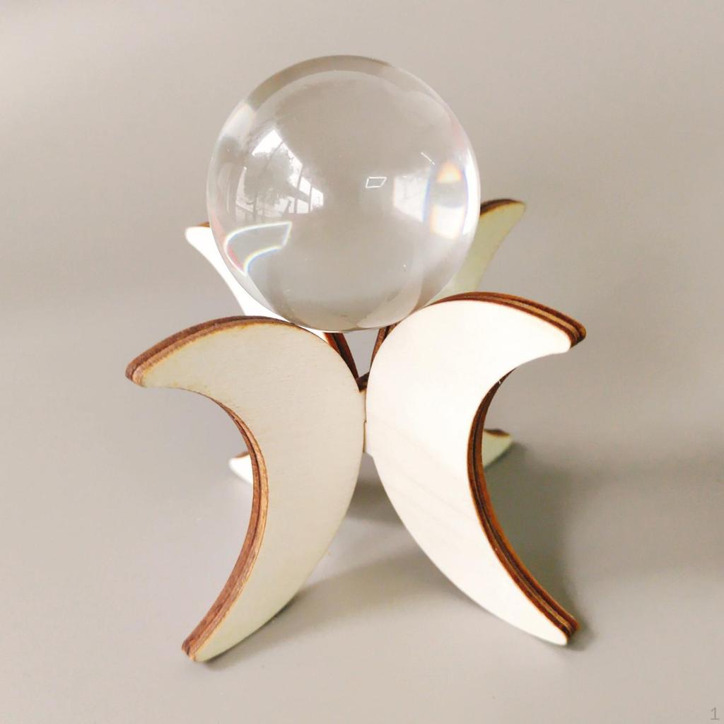 Wooden Display Holder for Round Objects Like Made of Wood Modern and Crystal Ornaments Accessories