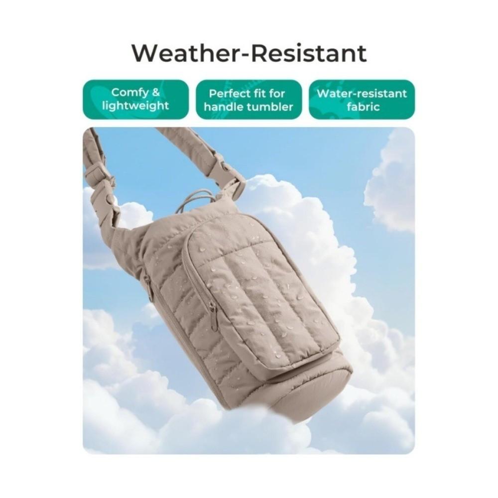 Water-resistant Water Bottle Holder Bag with Strap Portable Insulating Cup Sleeve Large Capacity Gym Accessories