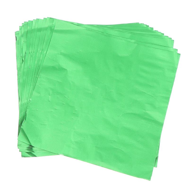 100 listů 20*20 cm hliníková fólie balicí papír Svatební čokoládový papír