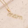 Aesthetic MOM Necklace Jewelry Gift for Mother's Day Trendy Zircon Letter Clavicle Chain  Overlay