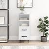 Vidaxl Cabinet, White, Glossy, 34.5X34X90 Cm, Wood-Based Material
