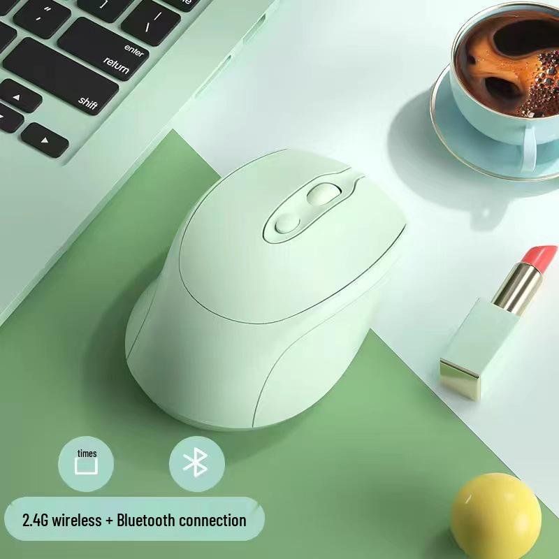 Three-Mode Silent Wireless Mouse for Women - Rechargeable, Compatible with ASUS, HP, Lenovo, and Dell.