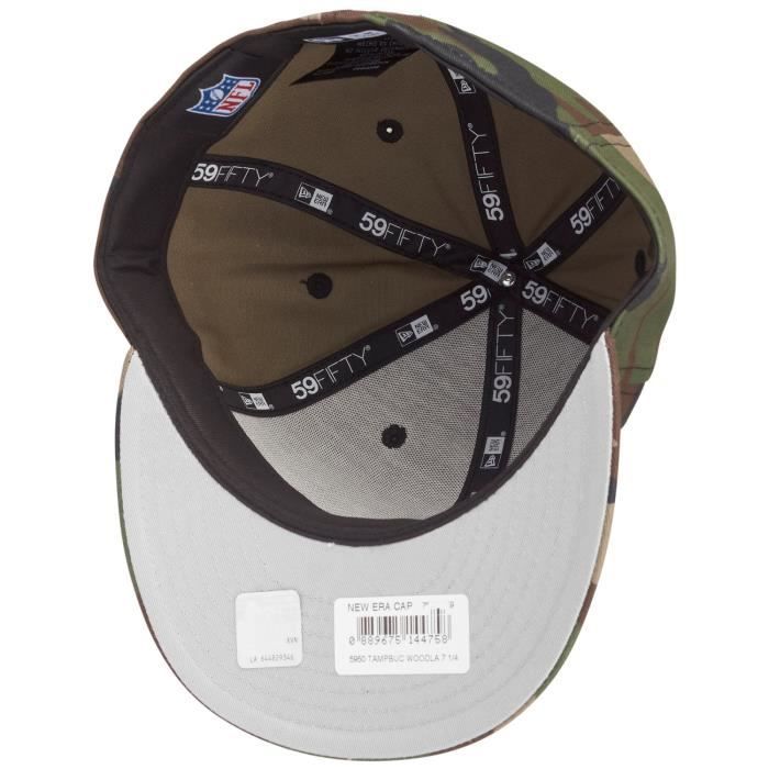 Casquette 59fifty - New Era - Tampa Bay Buccaneers - Bois Camo - 100% Coton - Ajustée
