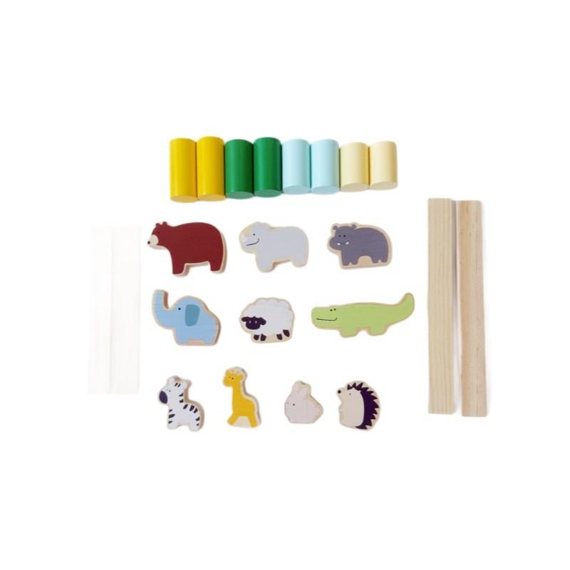 Balance Kids Wooden Blocks Early Education Recognizable Animal Shapes Creativity