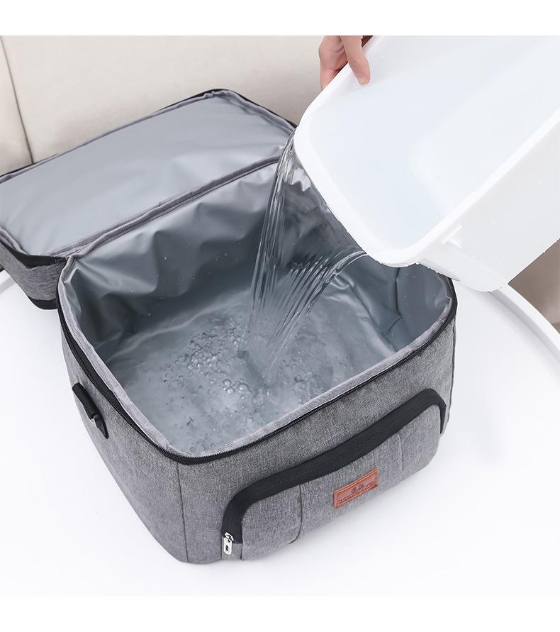Double-Layer Waterproof Insulated Picnic Bag with Aluminum Foil Lining