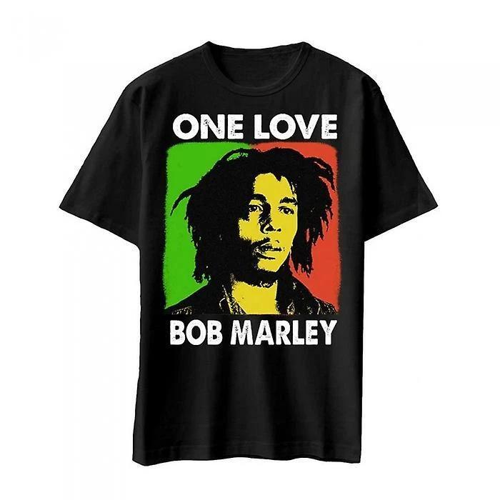 Official Bob Marley One Love Portrait Unisexs Black T Shirt Bob Marley Classic Tee S