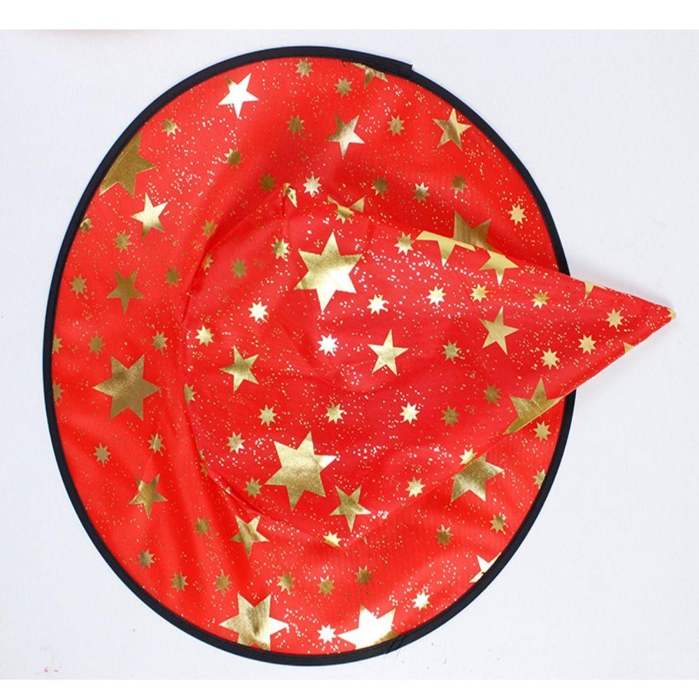 Cap Pentagram Hat Unisex Wizard Hat Halloween Hat Witch Hat Magician Hat Bronzing Wizard Cap