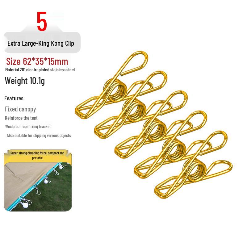Multi-Use Tent & Awning Windproof Clips for String Lights & Camping Securement