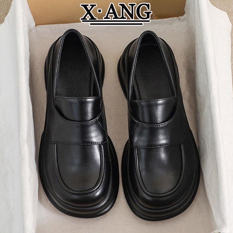 Leather platform heightening women's shoes autumn new small leather shoes Mary Jane shoes single shoes