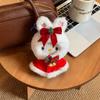 Cartoon Cute Christmas Dress Up Hello Kitty Plush Keychain Backpack Hanging Decoration Plush Toy Pendant Keyring  Year Gift