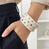 Bohemiskt Akrylarmband Vintage Tjockt Armband Överdrivet C-format Öppet Armband Dam