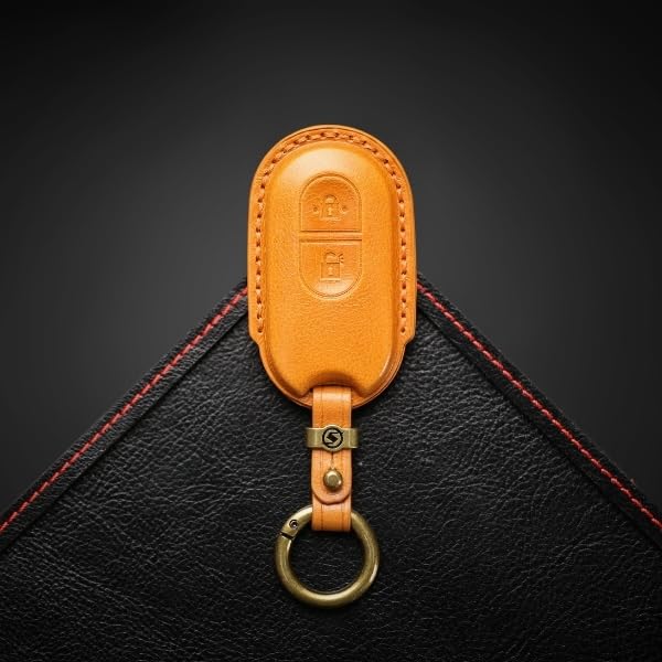 YKK Compatible New Remote Control Premium Genuine Leather Key Pocket Key YKK Key YKKAP Front Door Smart Key Genuine Leather Key Smart Control Key